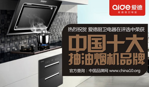 喜訊!愛德廚衛(wèi)摘獲“中國(guó)十大抽油煙機(jī)品牌”榮耀